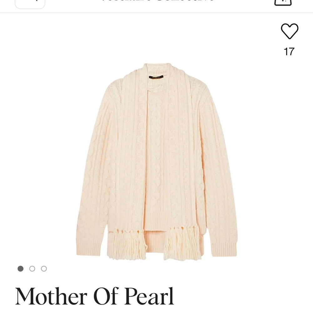 Mother of Pearl Tie Neck Sweater